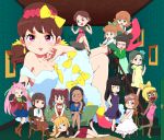  6+girls :3 :d :o ;) aida_(osomatsu-san) alternate_costume animal_ears aqua_dress aqua_shoes arm_at_side armchair arms_at_sides bangs bare_shoulders black_hair black_scarf black_shirt black_shoes blonde_hair blue_dress blue_eyes blue_flower blue_skirt blunt_bangs blush blush_stickers boots bow bow_by_hair bowtie braid breasts brown_boots brown_hair buttons cat_ears ceiling ceiling_light chair chandelier chibimi chibita choroko_(osomatsu-san) cleavage closed_eyes closed_mouth collarbone collared_shirt couch covering_mouth crossed_legs dark_skin door dress earrings employee_uniform eyebrows eyebrows_visible_through_hair eyelashes flower flower_fairy_(osomatsu-kun) formal frame frilled_sleeves frills ganguro genderswap genderswap_(mtf) giantess glasses gloves green_apron green_bow green_bowtie green_hair green_jacket green_shoes hair_bow hair_bun hair_flower hair_ornament hairband hand_on_own_cheek hashimoto_nyaa head_rest head_tilt heart heart_in_mouth high_heels hoop_earrings ichiko_(osomatsu-san) indoors iyami iyayo jacket jewelry jumper juushiko_(osomatsu-san) juushimatsu&#039;s_girlfriend karako_(osomatsu-san) large_breasts leaning_forward lipstick long_hair long_sleeves looking_at_another looking_at_viewer lying makeup miniskirt multicolored_hair multiple_girls neck_ribbon necklace on_ground on_side one_eye_closed one_leg_raised open_mouth osoko_(osomatsu-san) osomatsu-kun osomatsu-san outstretched_arms parody parted_lips paw_gloves paw_pose pencil_skirt pink_dress pink_eyes pink_hair pink_shoes pleated_skirt purple_dress red_bow red_bowtie red_eyes red_flower red_jacket red_lips red_rose red_skirt ribbon rimless_glasses riomario rose sachiko_(osomatsu-san) scarf school_uniform shirt shoes short_dress short_hair short_sleeves silver_hair single_braid sitting sitting_on_object skirt sleeveless sleeveless_dress sleeves_rolled_up smile spread_fingers stairs standing strap_slip strapless strapless_dress streaked_hair sunglasses sunglasses_removed surprised todoko_(osomatsu-san) triangle_mouth twintails uniform violet_eyes wallpaper_(object) wavy_mouth whisker_markings white_dress white_shirt yellow_bow yellow_eyes yowai_totoko 
