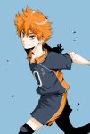  1boy haikyuu!! higashiyama_kazuko hinata_shouyou orange_eyes orange_hair short_hair smile solo sportswear volleyball_uniform 