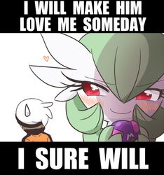  1boy bano_akira blush english gardevoir master_ball poke_ball pokemon pokemon_(creature) smile yuuki_(pokemon) yuuki_(pokemon)_(remake) 