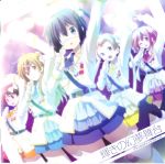  5girls album_cover chuunibyou_demo_koi_ga_shitai! cover dekomori_sanae eyepatch highres microphone multiple_girls nibutani_shinka shichimiya_satone side_ponytail takanashi_rikka tsuyuri_kumin 