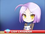  1girl ahoge chibi highres iesupa lavender_hair lisa_lavender reporter rwby solo yellow_eyes 