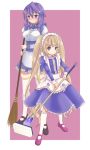  2girls blush flower_knight_girl heliotrope_(flower_knight_girl) maid multiple_girls suzuki_lv.002 tagme twintails 