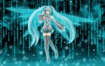   closed_eyes detached_sleeves hatsune_miku jpeg_artifacts solo twintails vocaloid  