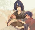  blue_hair brown_hair child elena_(fire_emblem) fire_emblem fire_emblem:_souen_no_kiseki fire_emblem_path_of_radiance fire_emblem_radiant_dawn hanakago ike mist mist_(fire_emblem) mother_and_baby mother_and_daughter mother_and_son short_hair smile 