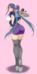  alternate_costume ass blush breasts dr.p enmaided erect_nipples heart judith large_breasts looking_back maid pointy_ears ponytail purple_background purple_eyes purple_hair solo tales_of_(series) tales_of_vesperia thigh-highs thighhighs thighs translated translation_request violet_eyes waitress wink zettai_ryouiki 