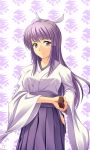  athrun1120 bad_id hakama japanese_clothes kimono ponytail purple_eyes purple_hair sekirei violet_eyes 