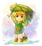  blonde_hair hat leaf link makar nintendo pointy_ears rain the_legend_of_zelda toon_link vio_(dry-trail) wind_waker 