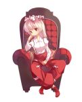  1girl amaa_(chou_dennou_jidai) chair fujiwara_no_mokou sitting solo touhou 