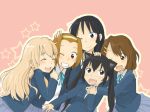  akiyama_mio animal_ears black_eyes black_hair blonde_hair blue_eyes blush boss_(artist) brown_eyes brown_hair cat_ears closed_eyes eyebrows hairband hirasawa_yui k-on! kotobuki_tsumugi long_hair multiple_girls nakano_azusa school_uniform short_hair tainaka_ritsu 