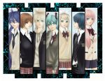  aqua_hair blonde_hair blue_eyes blue_hair brown_eyes brown_hair column_lineup everyone glasses hair_ornament hair_ribbon hairclip hatsune_miku kagamine_len kagamine_rin kaito kamui_gakupo koto_fuzuki long_hair megurine_luka meiko necktie pink_hair ponytail purple_eyes purple_hair ribbon school_uniform short_hair skirt twintails violet_eyes vocaloid 