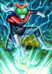  gloves green_eyes helmet kamen_rider kamen_rider_stronger kamen_rider_stronger_(series) lightning scarf yusao 