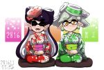  aori_(splatoon) hotaru_(splatoon) japanese_clothes kimono splatoon tagme usa_(dai9c_carnival) 