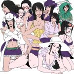  breasts cowboy_hat hat highres long_hair multiple_persona nico_robin one_piece sunglasses tears 