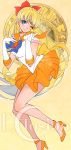  aino_minako bishoujo_senshi_sailor_moon blonde_hair blue_eyes blush gloves long_hair magical_girl ribbon sailor_venus seifuku skirt wink 