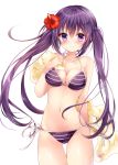  bikini blush dress gochuumon_wa_usagi_desu_ka? long_hair nogi_takayoshi purple_hair tedeza_rize twintails violet_eyes 