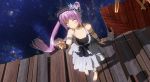  1girl absurdres bare_shoulders barefoot custom_maid_3d_2 dress euryale fate/grand_order fate/hollow_ataraxia fate/stay_night fate_(series) hair_ribbon highres long_hair purple_hair ribbon solo sumxsum03 twintails very_long_hair violet_eyes white_dress 