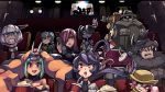  2boys 3d_glasses annie_(skullgirls) beowulf_(skullgirls) big_band candy cerebella_(skullgirls) disembodied_head drooling everyone filia_(skullgirls) junkpuyo lab_zero_games looking_at_viewer movie_theater ms._fortune_(skullgirls) multiple_boys multiple_girls official_art parasoul_(skullgirls) peacock_(skullgirls) popcorn saliva samson_(skullgirls) skullgirls sleeping squigly_(skullgirls) umbrella_(skullgirls) 