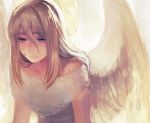  1girl angel_wings blonde_hair christa_renz feathers shingeki_no_kyojin sketch solo sybylle wings 