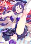  119 1girl black_panties chinese_clothes kicking long_hair love_live!_school_idol_festival love_live!_school_idol_project low_twintails panties pantyshot purple_hair scrunchie smile solo toujou_nozomi twintails underwear violet_eyes 