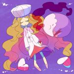  1girl aqua_eyes blonde_hair cattleya_(pokemon) closed_eyes floating furukawa_(yomawari) hat long_hair musharna no_socks one_eye_closed open_mouth poke_ball pokemon pokemon_(creature) pokemon_(game) pokemon_bw very_long_hair wavy_hair 