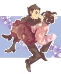  1boy 1girl aisutabetao carrying dai_gyakuten_saiban gyakuten_saiban highres mikotoba_susato naruhodou_ryuunosuke princess_carry 