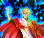  blonde_hair cape chiru_(pixiv66277) chiru_(sanifani) gloves headphones jomy_marquis_shin male solo toward_the_terra 