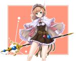  atelier_(series) belt blonde_hair blue_eyes brown_hair dress gust hat rororina_fryxell solo staff tenten_(artist) tenten_(edp666) weapon 