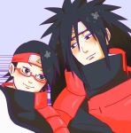  1boy 1girl female male naruto uchiha_madara uchiha_sarada 