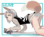  2girls 502nd_joint_fighter_wing animal_ears blonde_hair blush brown_eyes commentary_request edytha_rossmann fox_ears grey_hair hat long_hair military military_uniform multiple_girls panties pantyhose pantyshot shiraba_(sonomama_futene) short_hair silver_hair strike_witches tail underwear uniform waltrud_krupinski white_panties 