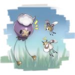  /\/\/\ cutiefly drifloon grass harisen1012 no_humans pokemon pokemon_(creature) 