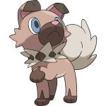  creature dog highres no_humans official_art pokemon pokemon_(creature) pokemon_(game) pokemon_sm puppy rockruff solo 