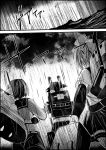  3girls comic kantai_collection michishio_(kantai_collection) mogami_(kantai_collection) monochrome multiple_girls ocean rain remodel_(kantai_collection) rigging sameya shigure_(kantai_collection) silent_comic 