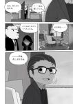  comic glasses greyscale left-to-right_manga lion monochrome nekobungi_sumire translated 