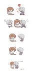  2girls anastasia_(idolmaster) bowwow_(hamju94) brown_hair chibi crying idolmaster idolmaster_cinderella_girls long_hair love_laika multiple_girls nitta_minami ponytail short_hair silver_hair 