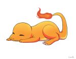  animated animated_gif artist_name charmander claws eunnieboo fangs fire full_body no_humans pokemon pokemon_(creature) signature sleeping solo tail yawning 