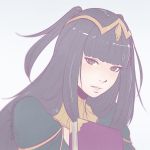  1girl bangs black_hair book fire_emblem fire_emblem:_kakusei koyorin sidelocks tharja 