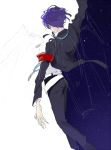  arisato_minato armband belt blue_hair digital_media_player headphones highres long_sleeves persona persona_3 ribbon school_uniform thanatos yuuki_makoto 