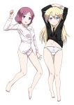  commentary_request new_game! no_pants panties ribonzu sketch tooyama_rin underwear yagami_kou 