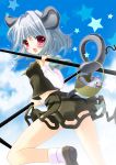  animal_ears basket grey_hair konomi mouse mouse_ears mouse_tail nazrin red_eyes short_hair tail touhou 