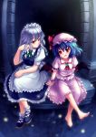  feet highres izayoi_sakuya remilia_scarlet touhou xiaojing xj_(artist) 