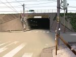  city crosswalk highres power_lines scenery street traffic_light tunnel ushisuke 