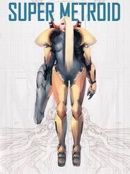  blonde_hair bodysuit eyeshadow hair_over_one_eye jace_wallace lips long_hair metroid nintendo powersuit samus_aran skin_tight solo varia_suit zero_suit 