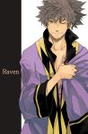  ayumiso black_hair character_name green_eyes male ponytail raven smile solo tales_of_(series) tales_of_vesperia wink 