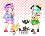  bowl bunny_ears cat cat_ears cat_tail chen chen_(cat) dress earrings fox fox_ears fox_tail green_eyes green_hair hairband hat heart heart_of_string jewelry kaenbyou_rin kaenbyou_rin_(cat) komeiji_koishi komeiji_satori multi_tail multiple_tails mystia_lorelei mystia_lorelei_(bird) nazrin nazrin_(mouse) open_mouth pet_bowl purple_eyes purple_hair rabbit_ears red_eyes reisen_udongein_inaba reisen_udongein_inaba_(bunny) reiuji_utsuho reiuji_utsuho_(bird) ribbon short_hair skirt smile sweatdrop tail touhou twintails urushi violet_eyes wings yakumo_ran yakumo_ran_(fox) 