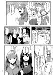  campfire comic commentary_request highres honda_mio idolmaster idolmaster_cinderella_girls jougasaki_mika kamiya_nao menea monochrome salute shibuya_rin translation_request 