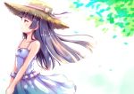  1girl bare_shoulders black_hair dress gokou_ruri hat herunin long_hair mole mole_under_eye ore_no_imouto_ga_konna_ni_kawaii_wake_ga_nai sleeveless sleeveless_dress solo violet_eyes 