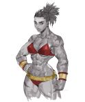  1girl abs genderswap genderswap_(mtf) loped muscle muscular_female scar solo street_fighter zangief 