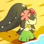  beach blush footprints mawile pokemon pokemon_(creature) sand warubasu water 