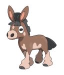  horse mudbray no_humans official_art pokemon pokemon_(creature) pokemon_(game) pokemon_sm simple_background solo white_background 