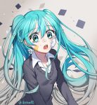  1girl absurdres aqua_eyes aqua_hair bandaid doyoom hatsune_miku highres long_hair open_mouth rolling_girl_(vocaloid) solo tears twintails very_long_hair vocaloid 